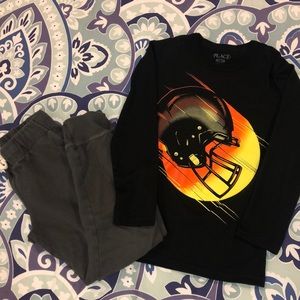 Boys joggers and long sleeved shirt